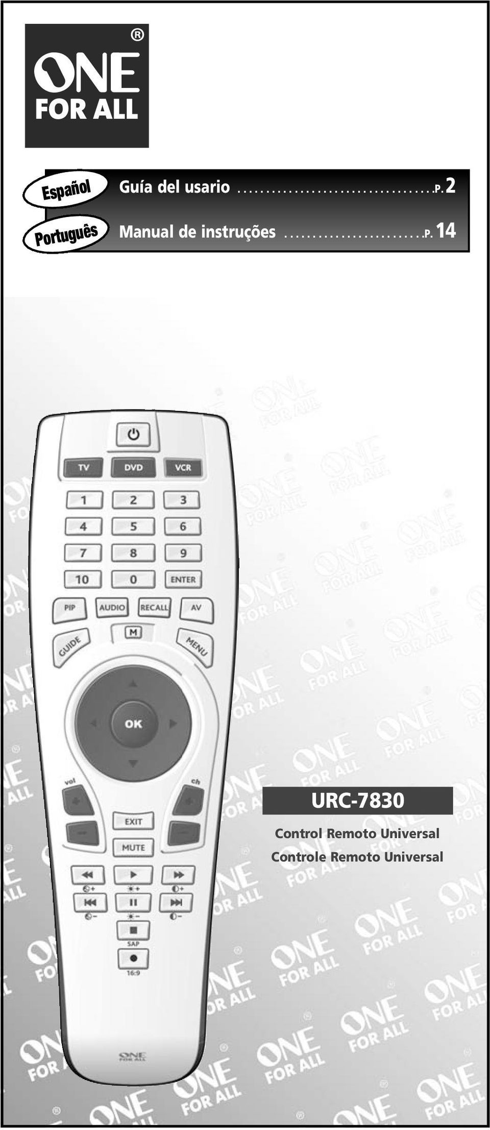 14 URC-7830 Control Remoto Universal Controle