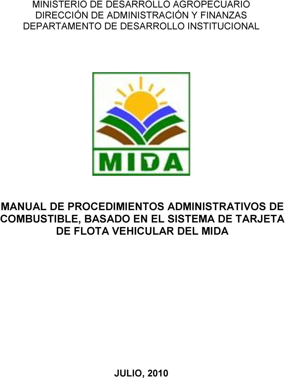 INSTITUCIONAL MANUAL DE PROCEDIMIENTOS ADMINISTRATIVOS DE