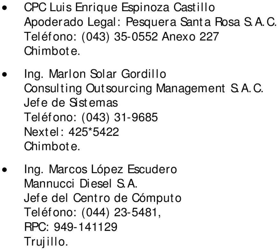 nsulting Outsourcing Management S.A.C.