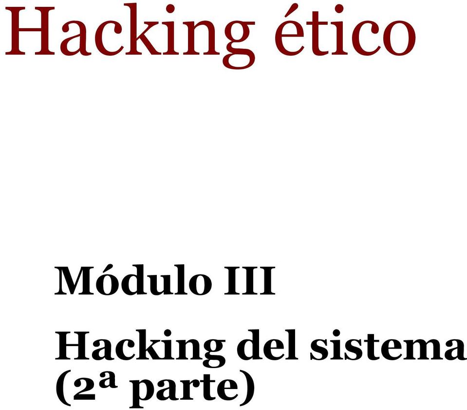 Hacking del