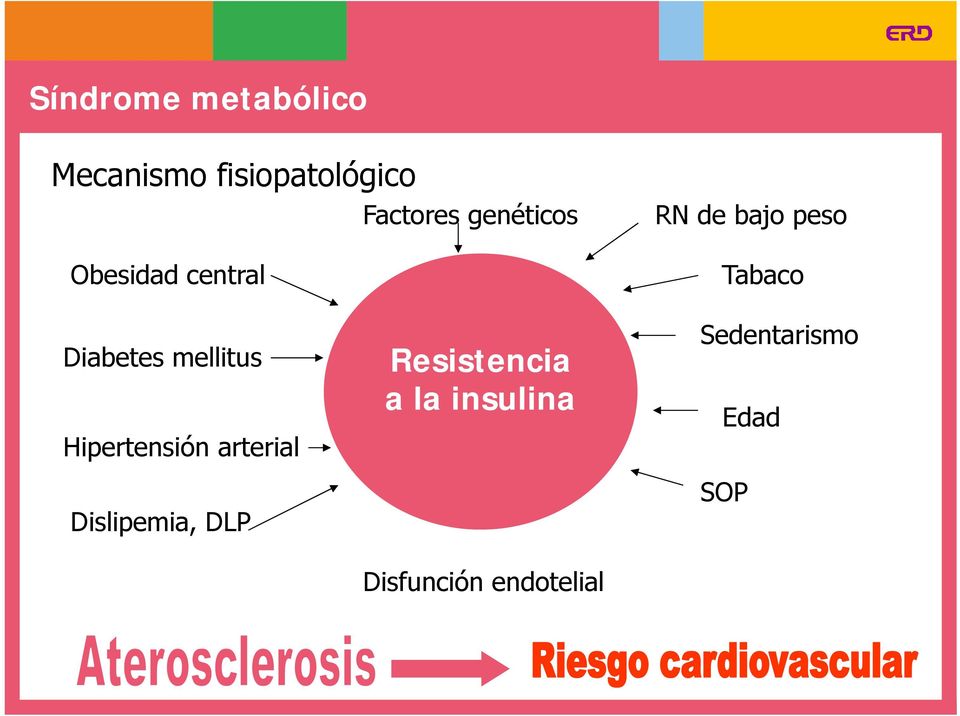 Hipertensión arterial Dislipemia, DLP Resistencia a