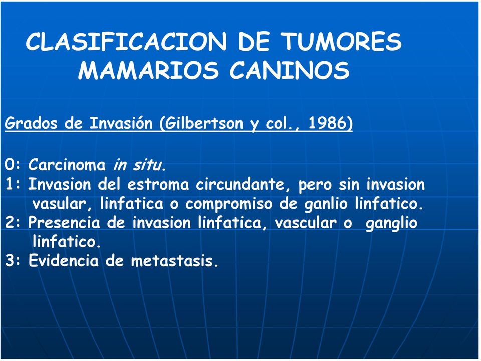 1: Invasion del estroma circundante, pero sin invasion vasular, linfatica o