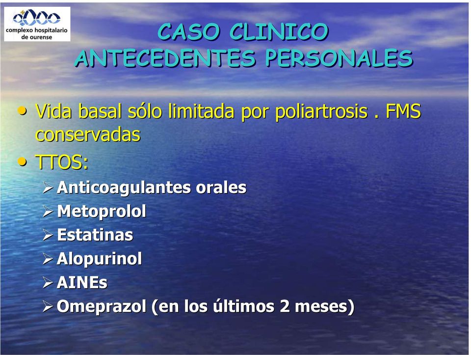 FMS conservadas TTOS: Anticoagulantes orales