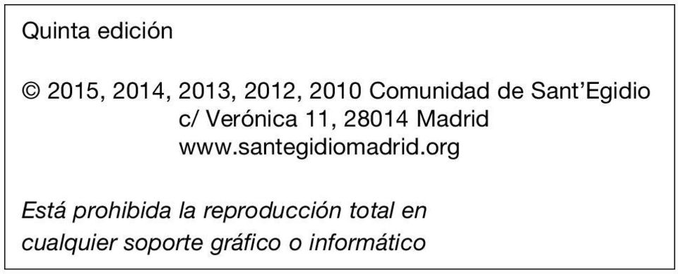 Madrid www.santegidiomadrid.