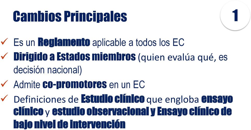 co-promotores en un EC Definiciones de Estudio clínico que engloba