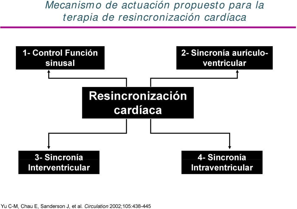 Resincronización cardíaca 3- Sincronía 4- Sincronía Interventricular