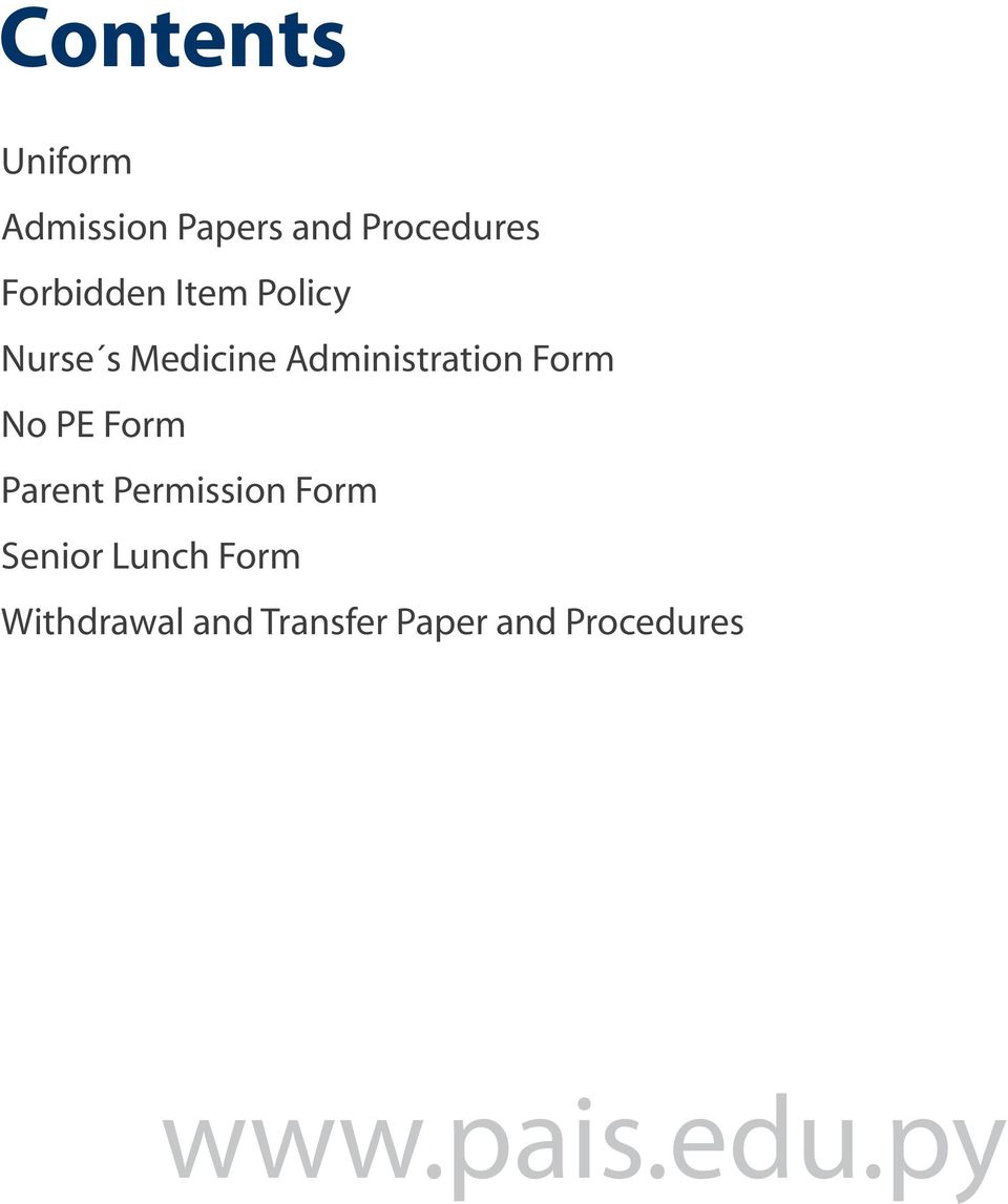 Form No PE Form Parent Permission Form Senior Lunch