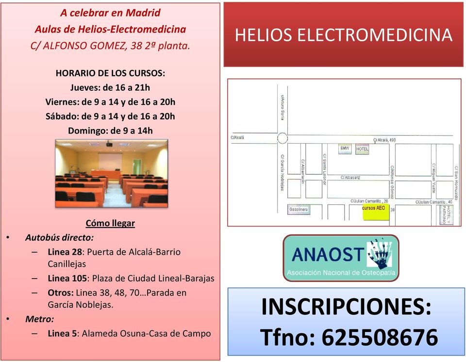 de 16 a 20h Domingo: de 9 a 14h Autobús directo: Metro: Cómo llegar Linea28: Puerta de Alcalá-Barrio Canillejas Linea