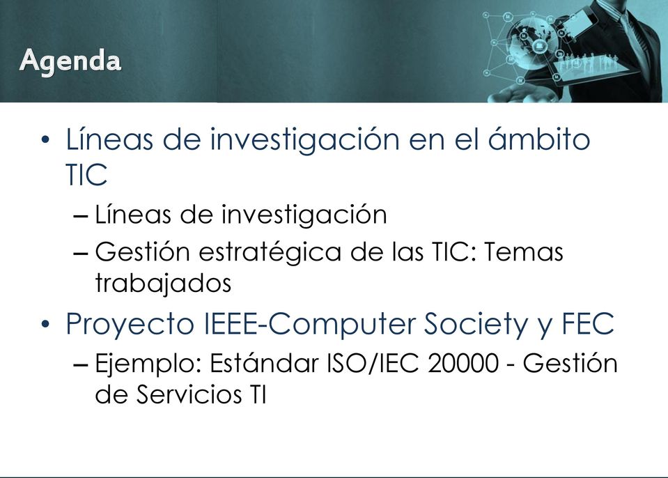 TIC: Temas trabajados Proyecto IEEE-Computer Society