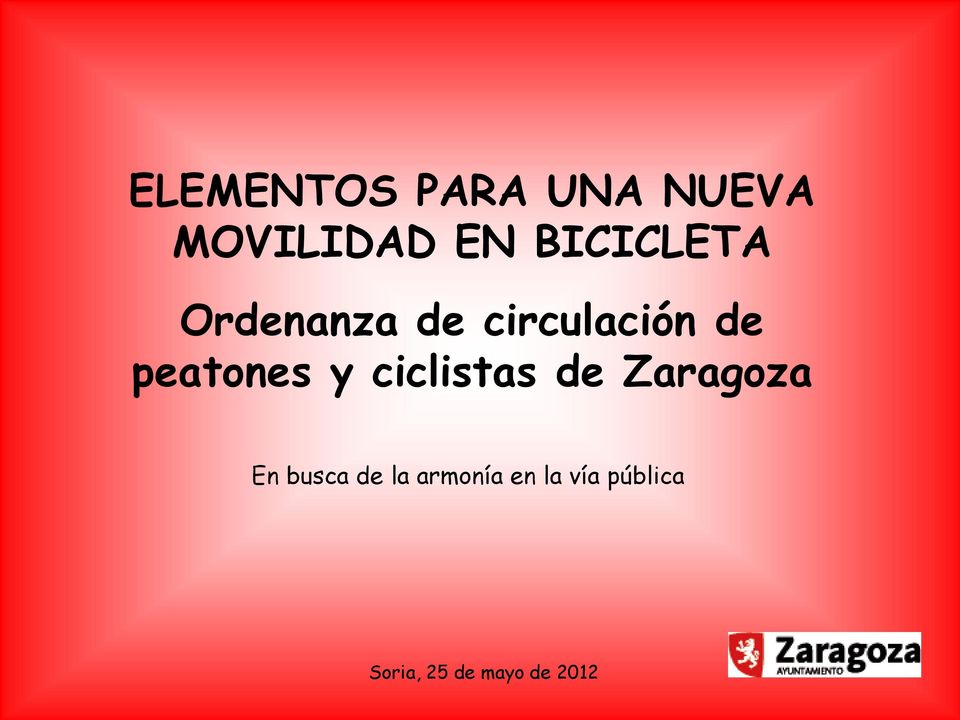 peatones y ciclistas de Zaragoza En