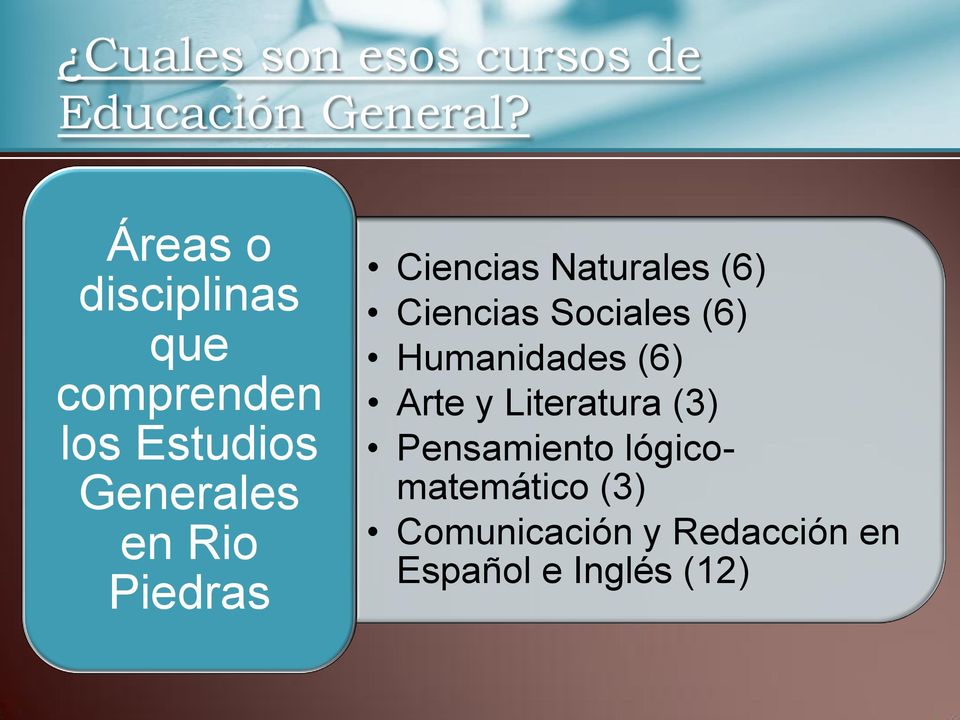 Piedras Ciencias Naturales (6) Ciencias Sociales (6) Humanidades (6)