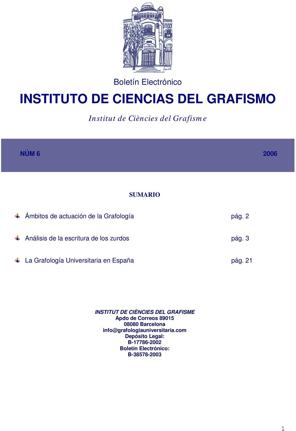 3 La Grafología Universitaria en España pág.