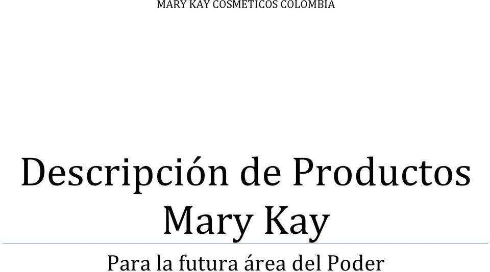 de Productos Mary Kay