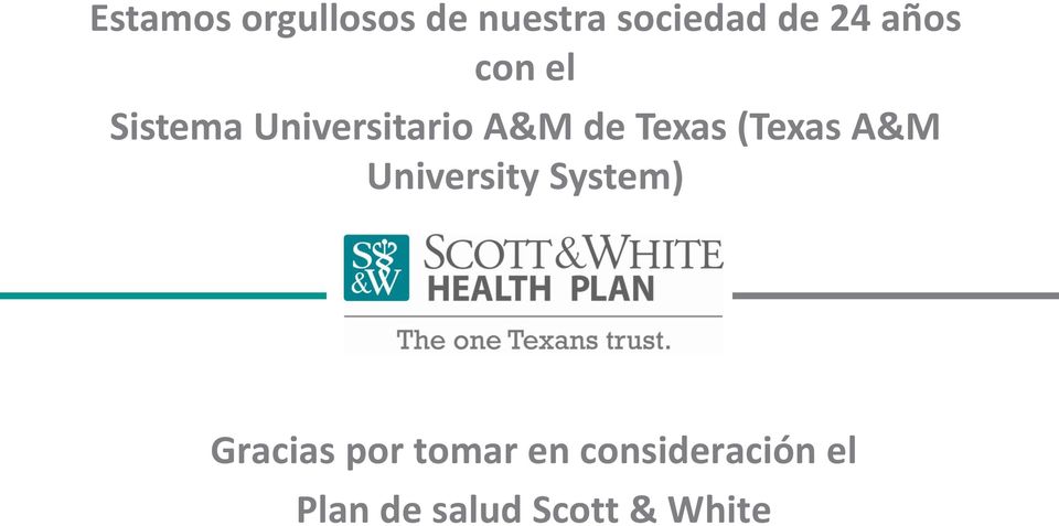(Texas A&M University System) Gracias por