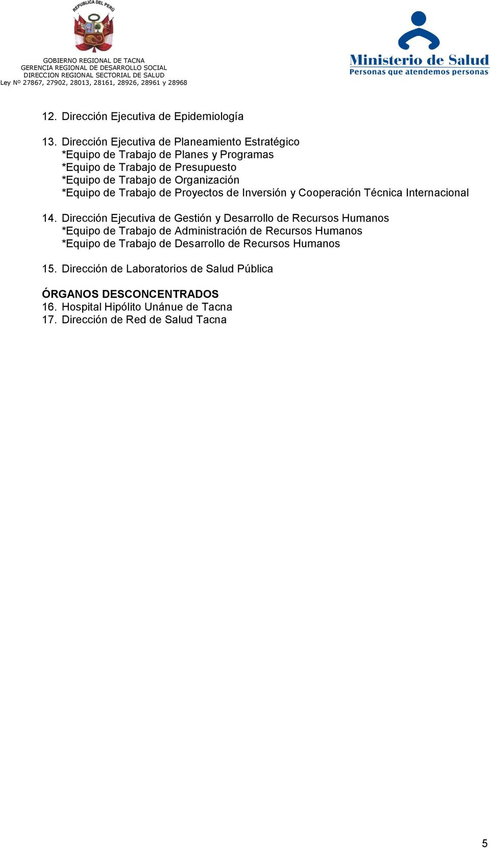 Organización *Equipo de Trabajo de Proyectos de Inversión y Cooperación Técnica Internacional 14.