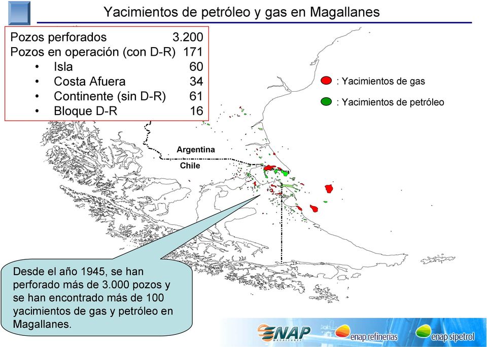 Bloque D-R 16 : Yacimientos de gas : Yacimientos de petróleo Argentina Chile Desde el