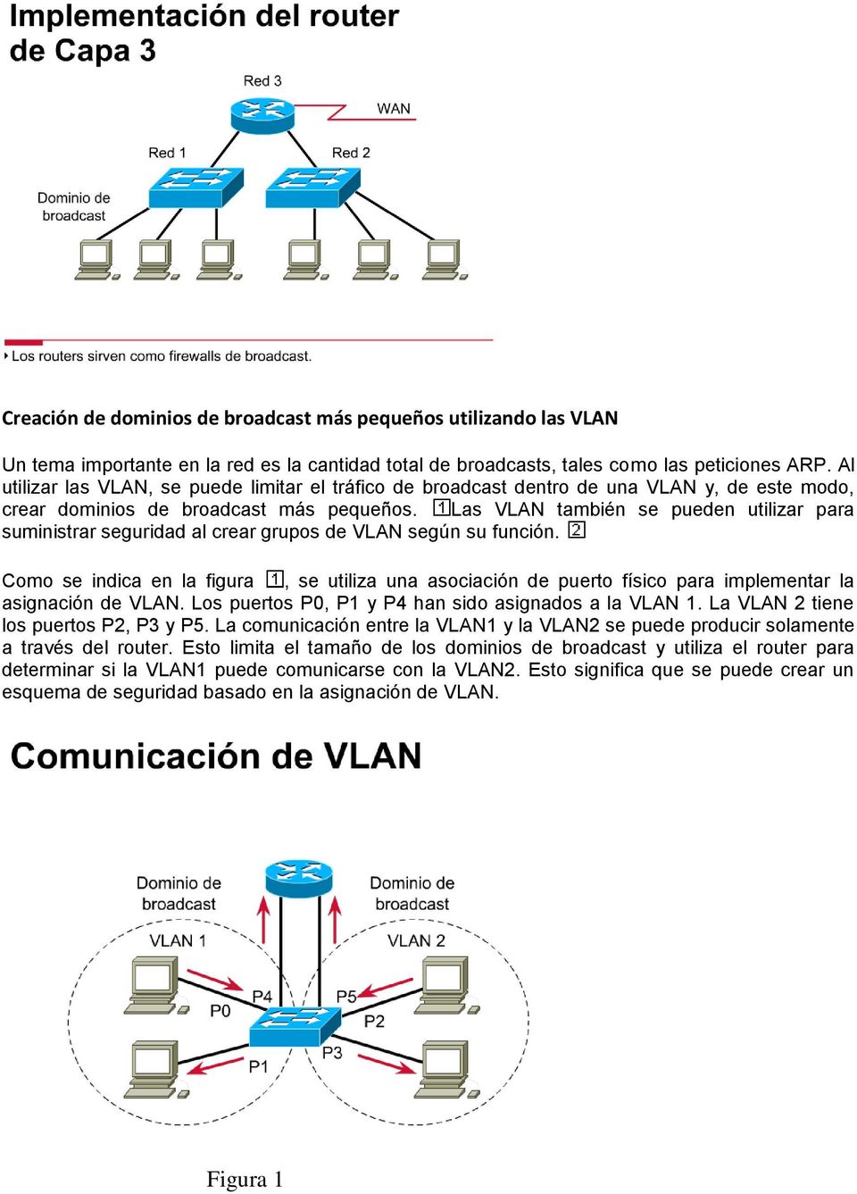 Las VLAN también se pueden utilizar para suministrar seguridad al crear grupos de VLAN según su función.