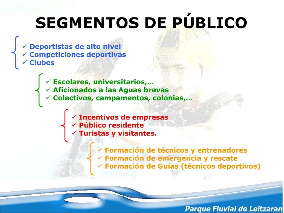 colonias, Incentivos de empresas Público residente Turistas y visitantes.