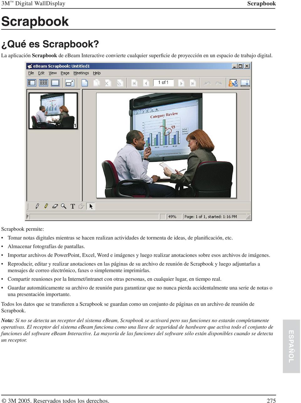 Importar archivos de PowerPoint, Excel, Word e imágenes y luego realizar anotaciones sobre esos archivos de imágenes.