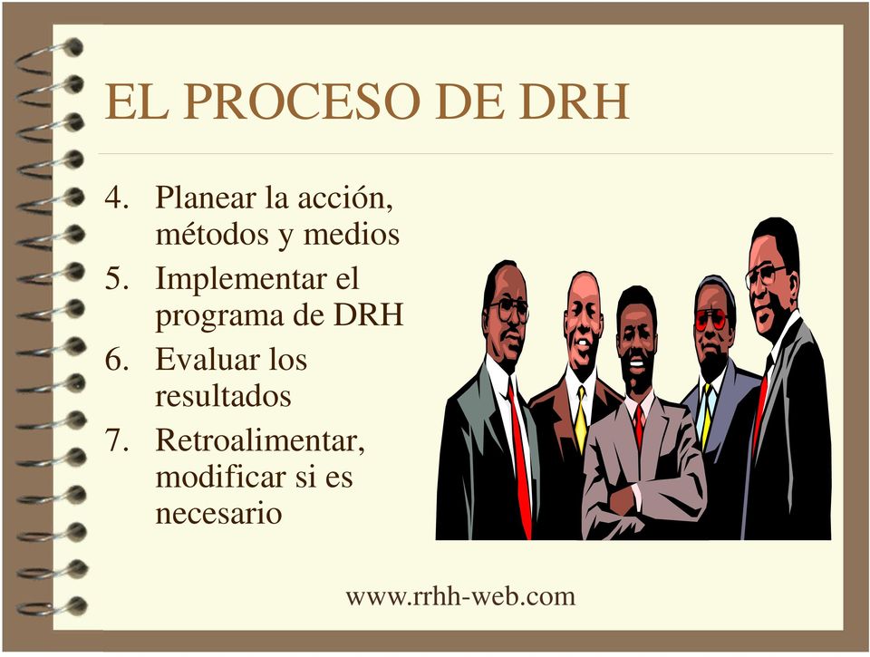 Implementar el programa de DRH 6.