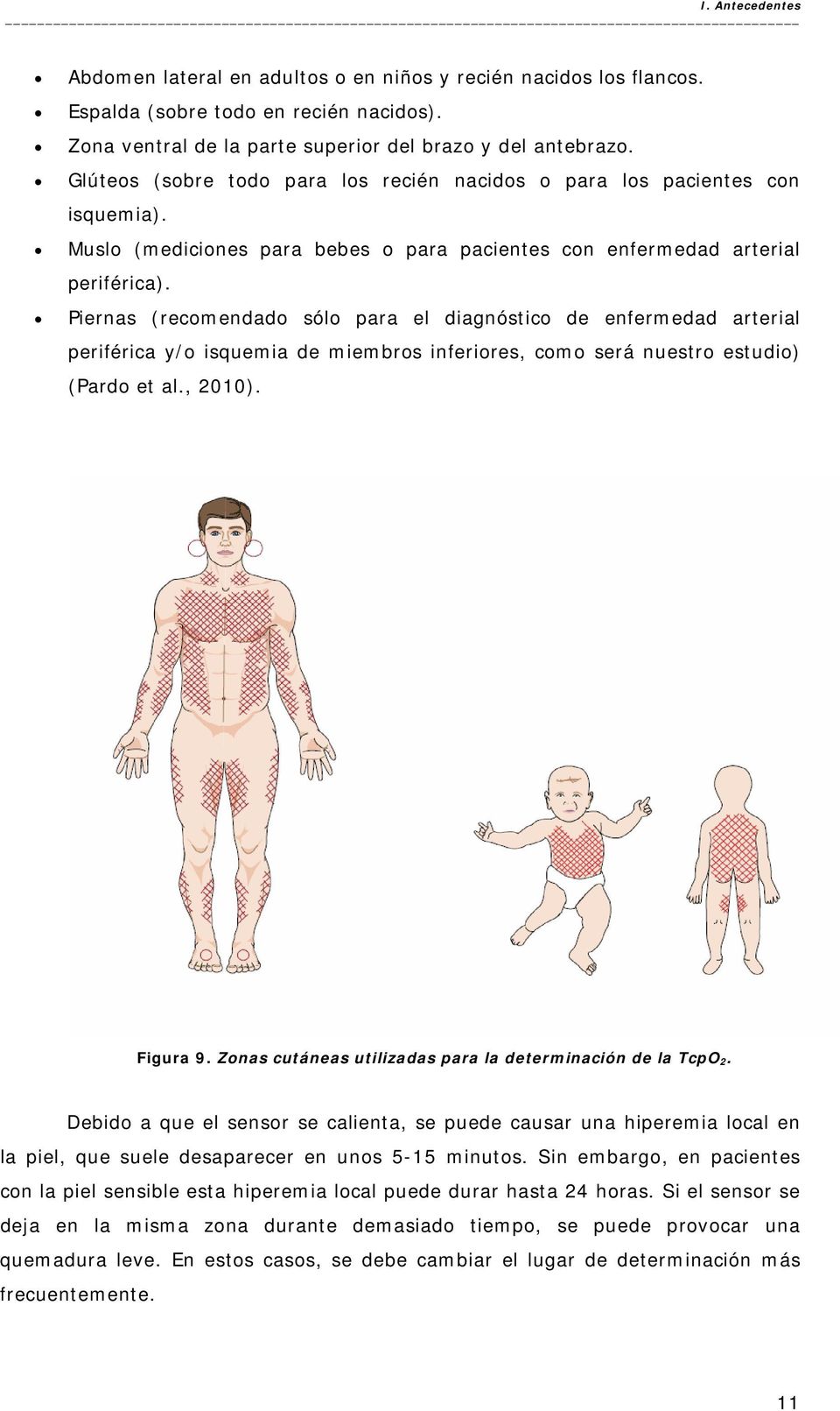 Piernas (recomendado sólo para el diagnóstico de enfermedad arterial periférica y/o isquemia de miembros inferiores, como será nuestro estudio) (Pardo et al., 2010). Figura 9.