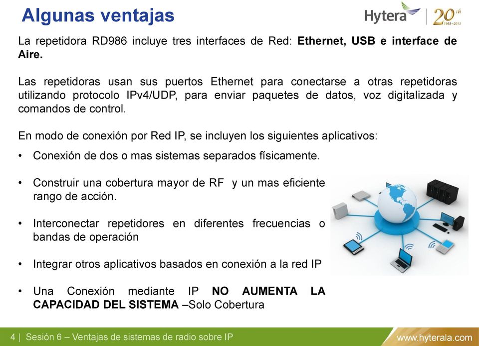 En modo de conexión por Red IP, se incluyen los siguientes aplicativos: Conexión de dos o mas sistemas separados físicamente.