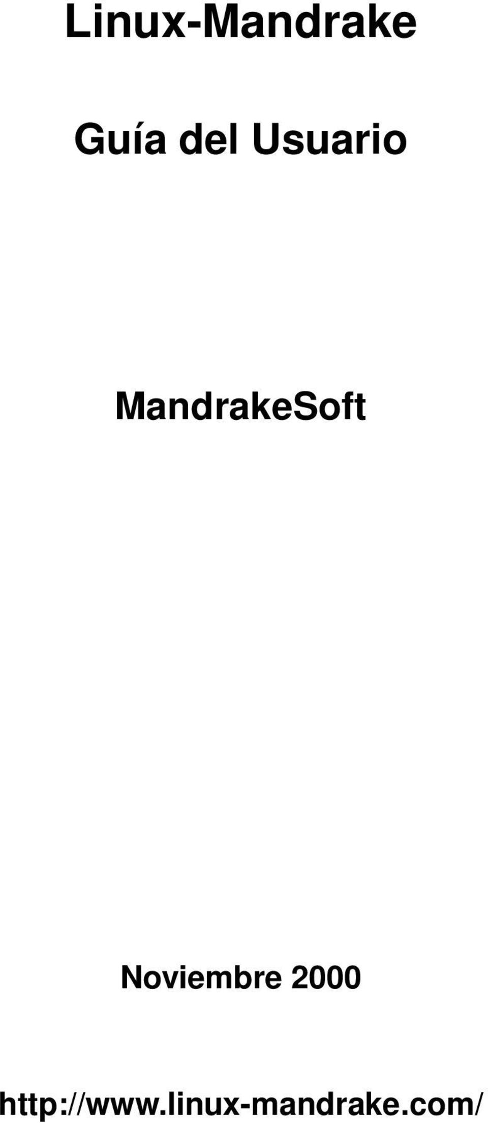 MandrakeSoft Noviembre