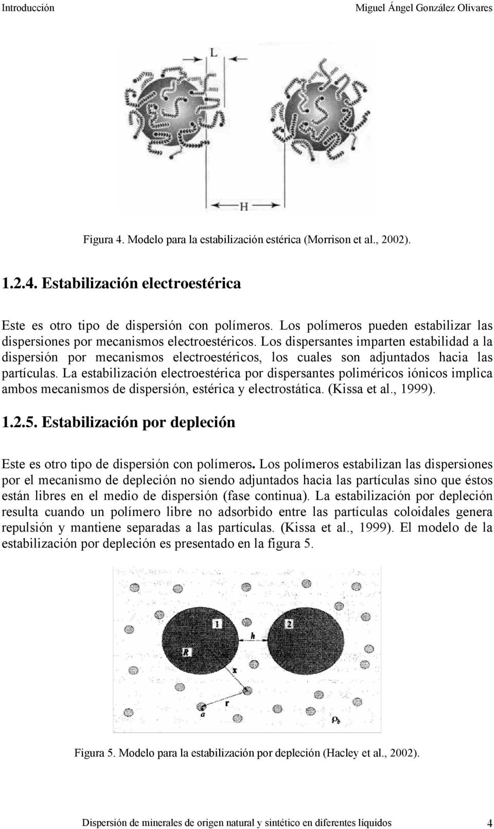 Los dispersantes imparten estabilidad a la dispersión por mecanismos electroestéricos, los cuales son adjuntados hacia las partículas.