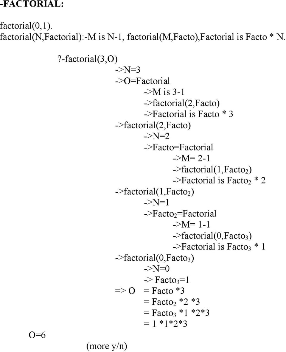 ->Facto=Factorial ->M= 2-1 ->factorial(1,facto 2 ) ->Factorial is Facto 2 * 2 ->factorial(1,facto 2 ) ->N=1 ->Facto 2 =Factorial ->M=
