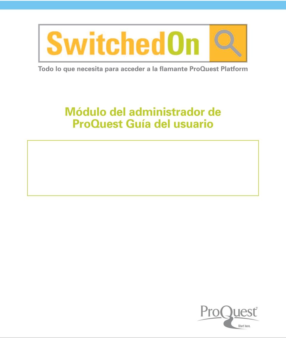 ProQuest Platform Módulo del