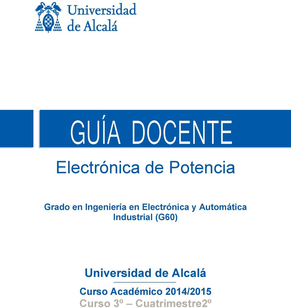 Industrial (G60) Universidad de Alcalá