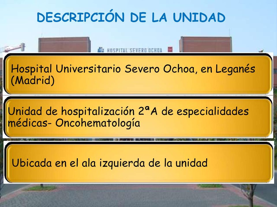 hospitalización 2ªA de especialidades médicas-