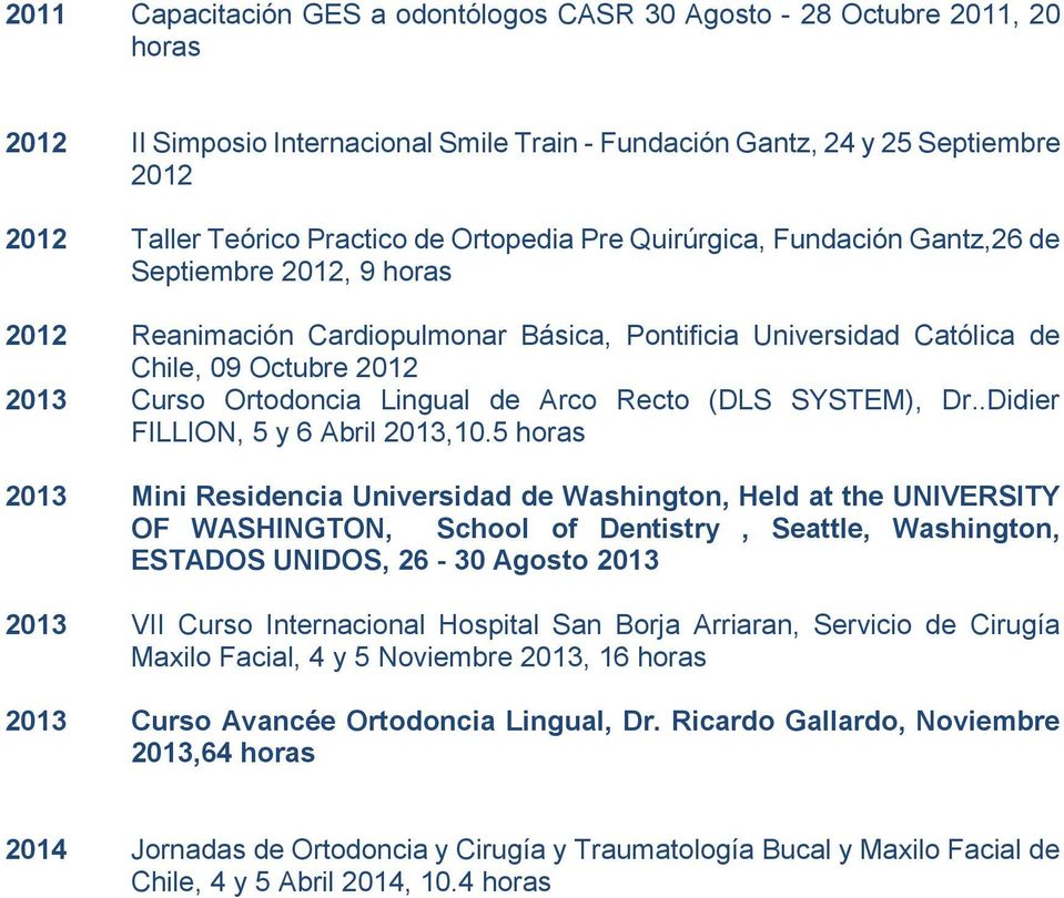 Lingual de Arco Recto (DLS SYSTEM), Dr..Didier FILLION, 5 y 6 Abril 2013,10.