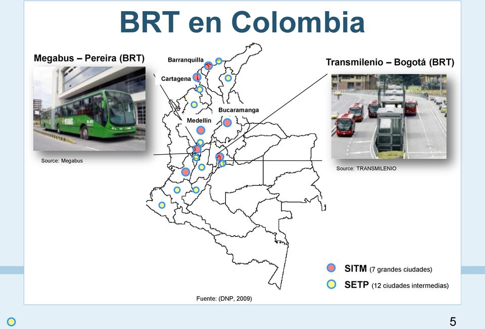 Bucaramanga Source: Megabus Source: TRANSMILENIO SITM
