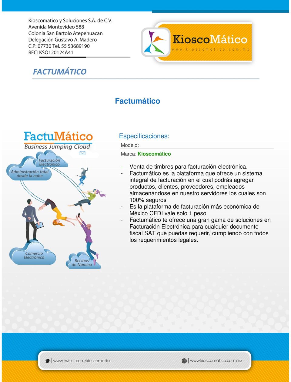 empleados almacenándose en nuestro servidores los cuales son 100% seguros - Es la plataforma de facturación más económica de México CFDI