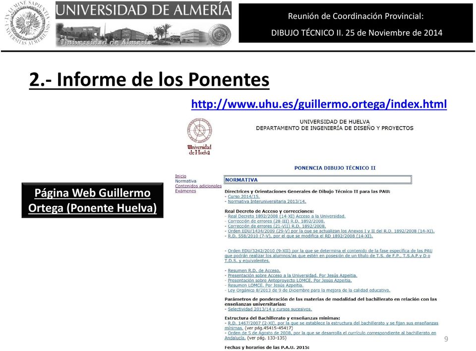 Informe de los Ponentes http://www.uhu.