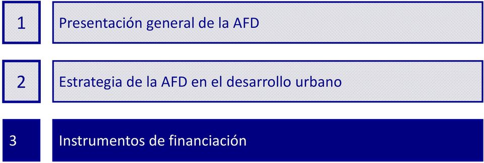 AFD en el desarrollo urbano