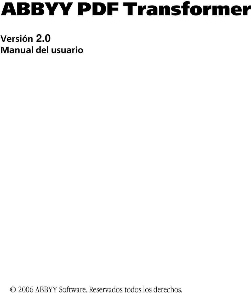 0 Manual del usuario 2006