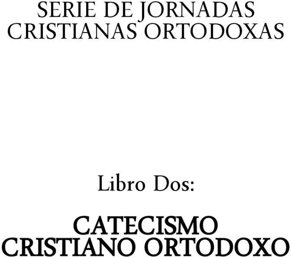ORTODOXAS Libro