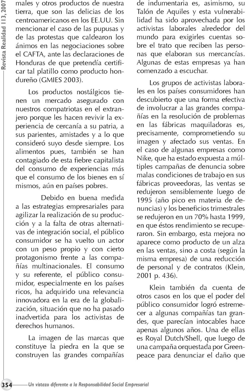 hondureño (GMIES 2003).