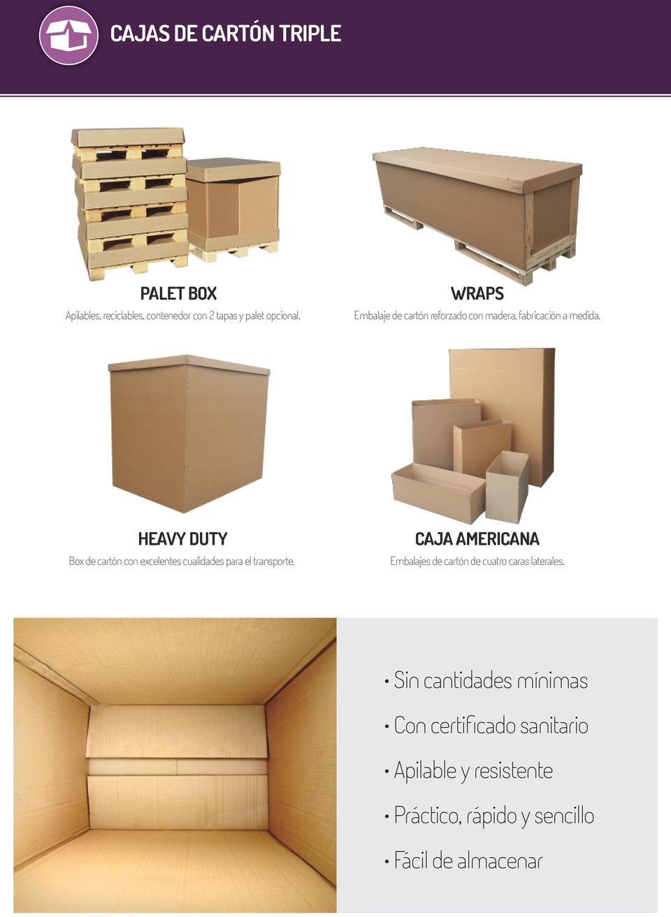 HEAVY DUTY CAJA AMERICANA Box de cartón con excelentes cualidades para el transporte.