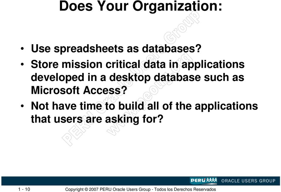 desktop database such as Microsoft Access?
