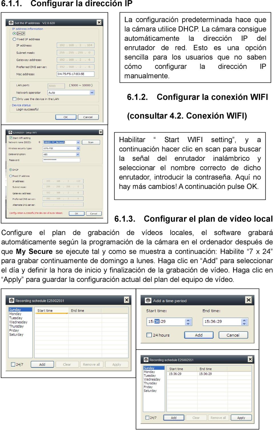 Configurar la conexión WIFI (consultar 4.2.