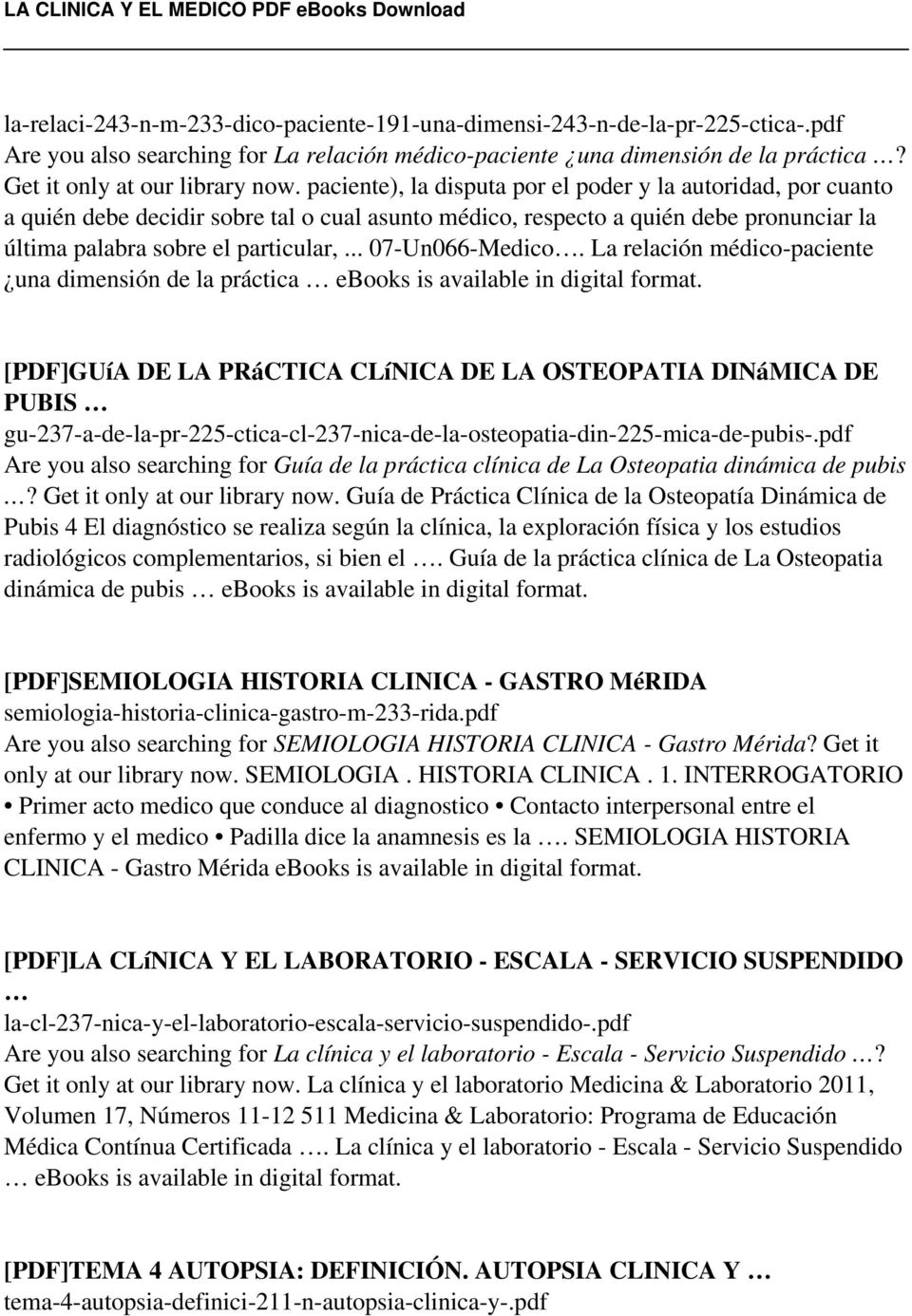 .. 07-Un066-Medico. La relación médico-paciente una dimensión de la práctica ebooks is available in digital format.