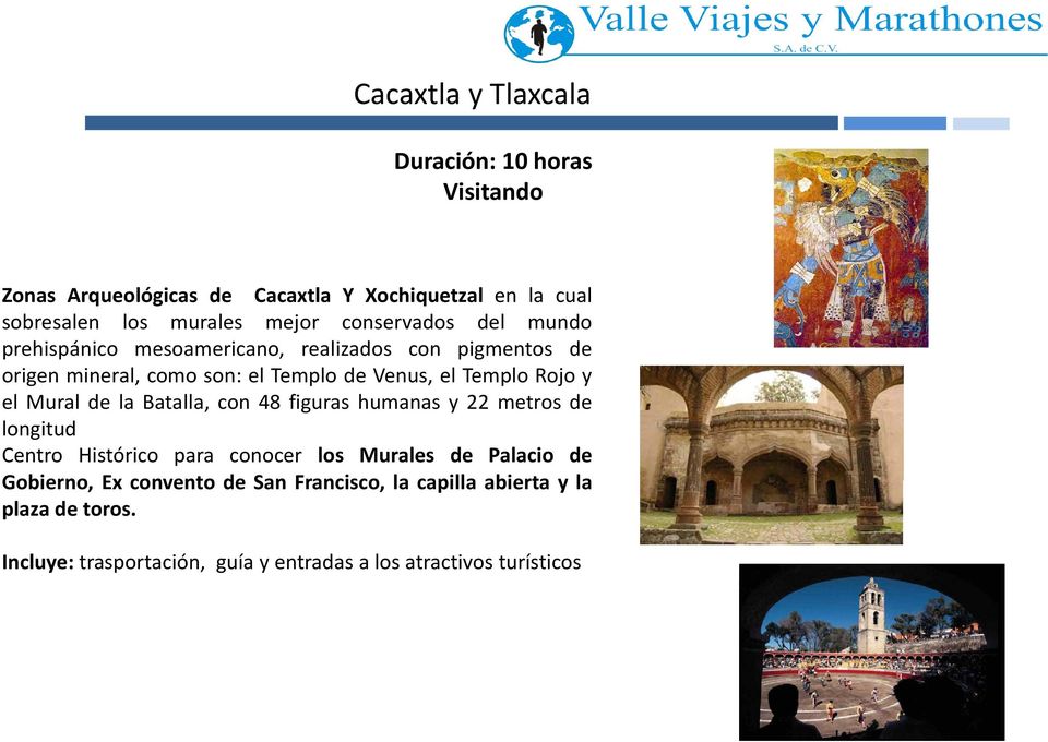 Rojo y el Mural de la Batalla, con 48 figuras humanas y 22 metros de longitud Centro Histórico para conocer los Murales de Palacio de