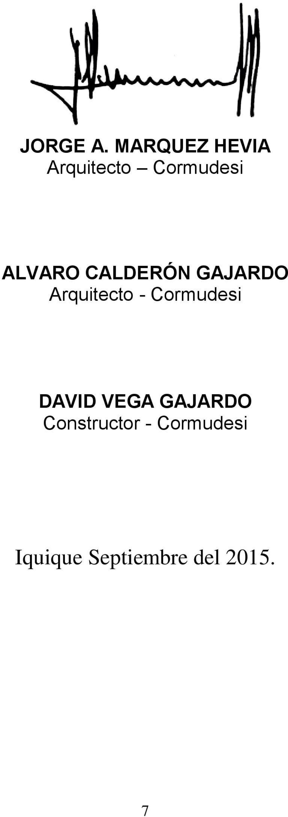ALVARO CALDERÓN GAJARDO Arquitecto -