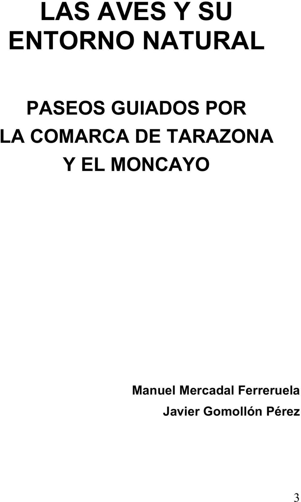 TARAZONA Y EL MONCAYO Manuel