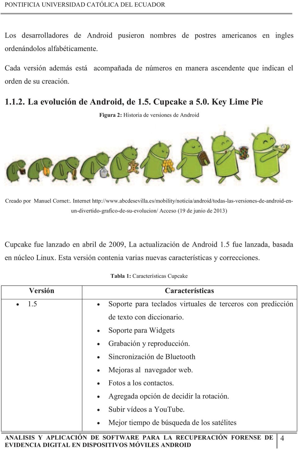 Key Lime Pie Figura 2: Historia de versiones de Android Creado por Manuel Cornet:. Internet http://www.abcdesevilla.