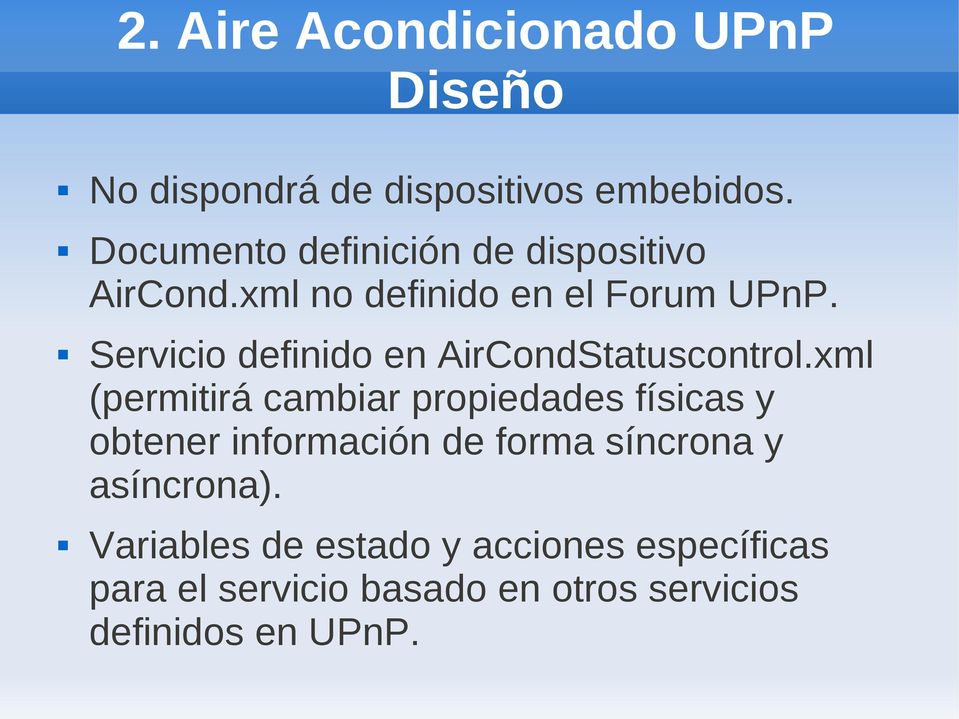 Servicio definido en AirCondStatuscontrol.