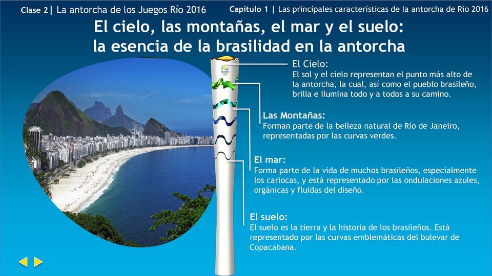 Las Montañas: Forman parte de la belleza natural de Río de Janeiro, representadas por las curvas verdes.